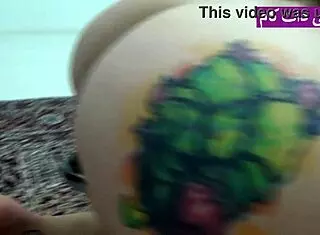 Iranian Film of Girl Straightening Boyfriend's Dick with Bag