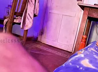 tight blue jean latina wet pussy with big dildo gets rough creampie orgasm