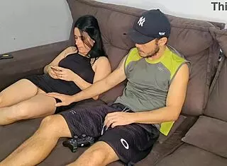 corri um risco ao fazer sexo com o melhor amigo do meu marido, deepthroat and rough fucking with dirty talk