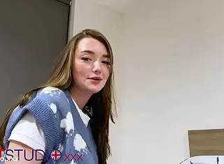 Brit teen, give me that oily handjob in uniform?