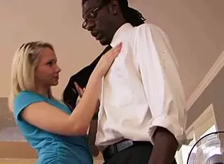 Blonde Milf Sara Monroe in an Intriguing Interracial Encounter