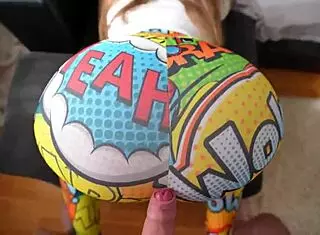 caught my stepsister masturbating and fucked her hard, tearing her leggings 😏