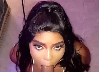 i'm deepthroating my stepsib's big black cock on camera, oops