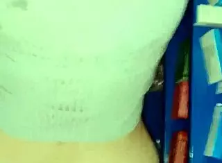 Amateur couple enjoys intimate blowjob and standing sex in the warehouse with natural tits.