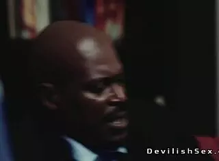 Busty asian feels sensual pleasure riding big cock biker in warehouse