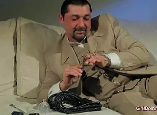 Lea Submits to Domination for Cash in Stockings