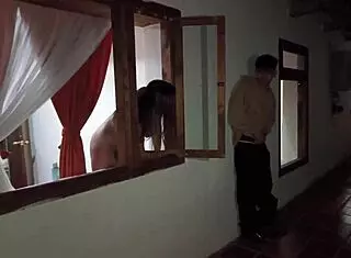 I spied on this young latina tenant, and she fucked me passionately.