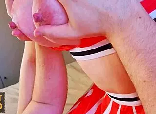 Cum On Hottest Cheerleader's Tits - Myst Duo