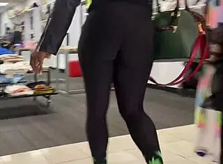 enjoying yoga in tight leggings with big asses this season