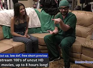 angel santana and aria nicole's first gyno exam