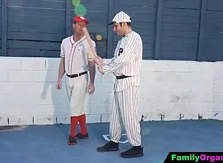 familyorgasm girls get wild with baseball player dads in orgy