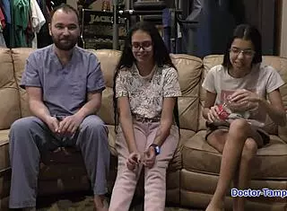 angel santana and aria nicole's first gyno exam