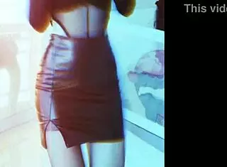 Aesthetic girls in leather stockings