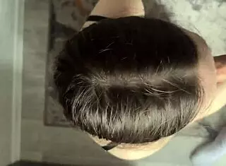 My roommate's boyfriend fucked me hard in doggystyle and creampied me in the kitchen