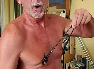 Pervy Papifacheros Nipples Directly Connected to His Cock for Arousal