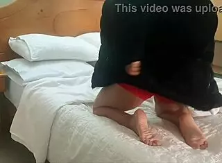 Latina Milf Stepmom Teases Stepson in Spandex Shorts with Big Butt 😏