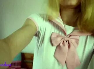 this blonde has dilated eyes while stretching her ass with crazy anal toys