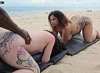 Fun turns into wild sex on the beach!