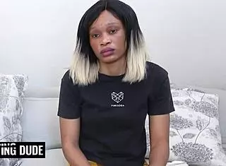 stuffing my big fat cock into this amazing black pussy for gaping and cumshot