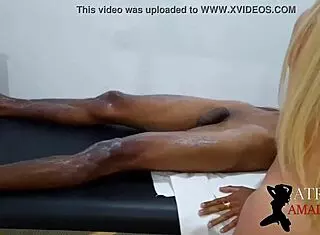 Blonde milf can't resist young guy's huge cock and rides him passionately ines ventura