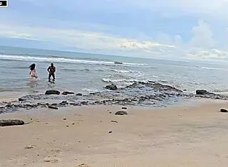 Fun turns into wild sex on the beach!