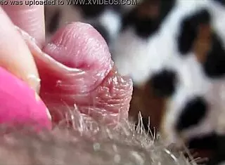 Watch the big clit orgasm up close!
