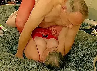 granny red riding hood enjoys old fashioned missionary fucking and cum
