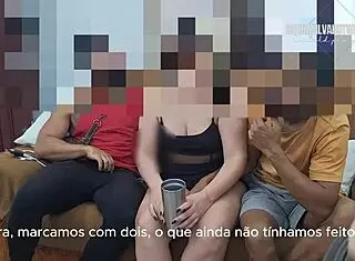 Watch the wife take two cocks for the first time, anal creampie, spit cum in cuck's mouth?