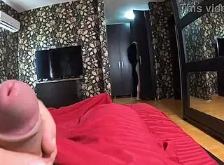 MilfyCalla shows off her cameltoe in yoga pants and gets cumshots on downjackets.