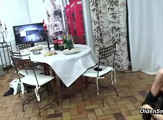 Three Mature Ladies And Babe Engage In Group Sex Orgy After Dinner