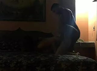 brunette in hotel with black