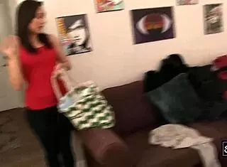 Sinn Sage And Samantha Grace Feel Excited Squeezing Their Cute Tits