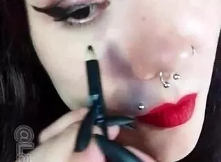 Look At This Hot Brunette Getting Submissive Backstage With Her Pierced Body!