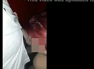 Redhead at gloryhole! Intense action!