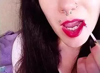 Look At This Hot Brunette Getting Submissive Backstage With Her Pierced Body!