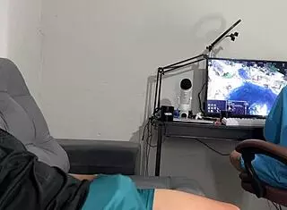 I Caught Him Masturbating While I Was Playing Games, and You Won't Believe What I Did Next with My Big Cock