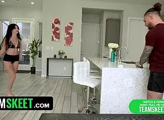 Stepsister's Bouncy Tits Sucked And Fucked