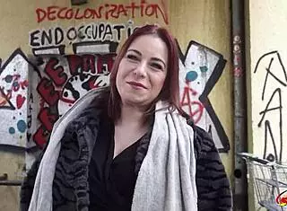 Curvy german girl emma fox picked up for casting in berlin.