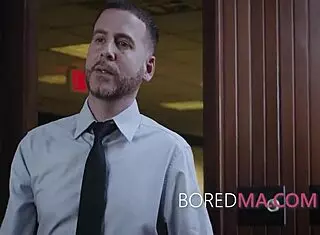 Bored Milf Feels Intense Pleasure In Office Threesome