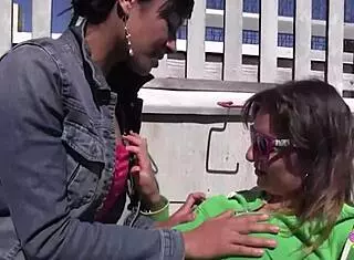 Hey, check out this perfect brunette with huge tits riding a massive dildo in her tight pussy 😍