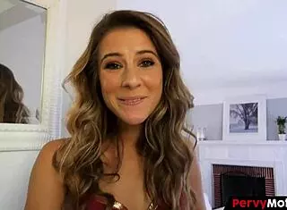 hey, pervy stepmom invites her stepson over for some naughty fucking in the house 😏