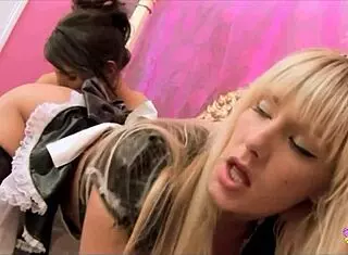 Natali the maid satisfies Lucy with anal toys