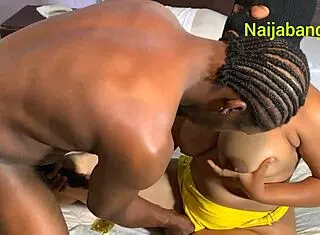 creamy pussy rides monster cock doggystyle, big ass bouncing oiled.