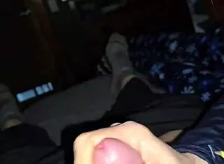 i watch my dirty talking wife take her time jerking off a dick in homemade scene