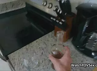 Teen prostitute prepped for intense pov anal banging with lingerie on