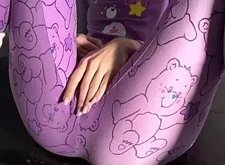 Brunette Rubs Wet Pussy On Muscular Cock In Dorm