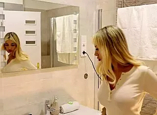 Hot Tight Shaved Pussy Girl with Big Tits Turns Casting into Pantyhose Porn Shoot