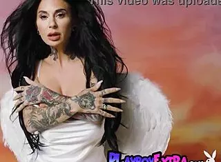 Naked milf angel joanna angel strips and reveals her sexy tattoos!