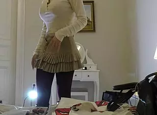 Hot Tight Shaved Pussy Girl with Big Tits Turns Casting into Pantyhose Porn Shoot