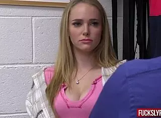 Stripping Teen 18+ Down to Check for Lost Office Goods